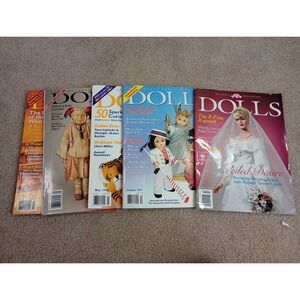 Lot of 5 Vtg. Dolls The Collector's Magazines  1997 1998 Color Paperback